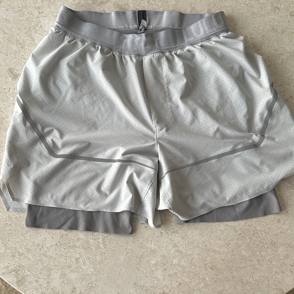 lululemon athletica Light Gray Athletic Shorts